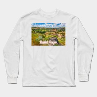 Painted Canyon Overlook North Dakota Long Sleeve T-Shirt